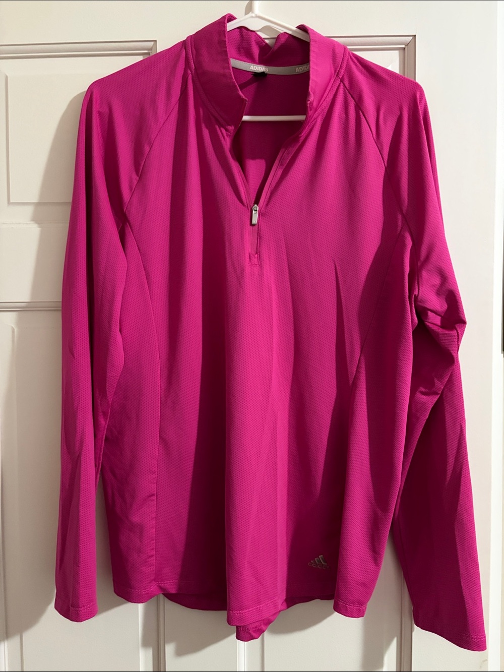 adidas Hot Pink Half-Zip Performance Pullover